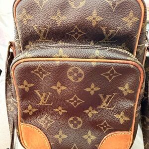 Louis Vuitton Brown and Tan Monogram Messenger Bag